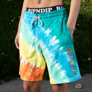Ripndip Prisma Sweat Korte Broek Turquoise Gekleurd | NLYU2187