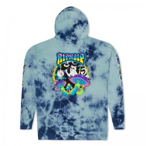 Ripndip Psychedelic Garden Hoodie Donkerblauw Lichtturquoise Lichtturkoois | NLLH2515