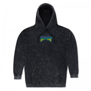 Ripndip Psychedelic Garden Hoodie Zwart Lichtturkoois | NLKI2516