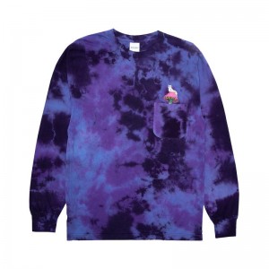 Ripndip Psychedelic Nerm L/S Lange Mouwen Blauw Paars Lichtturkoois | NLAP2445