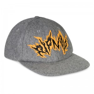 Ripndip RIPNLIT 6 Panel Wol Strapback Hoeden Grijs | NLNB2050