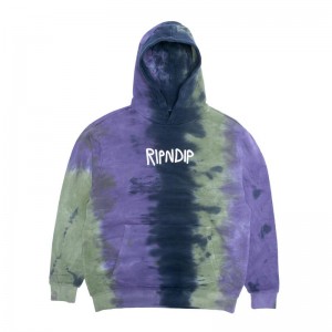 Ripndip Ripndip Rubber Logo Hoodie Olijfgroen | NLKI2542