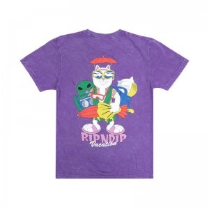 Ripndip Ripndip Vacay Overhemd Paars Lichtturkoois | NLSO2297