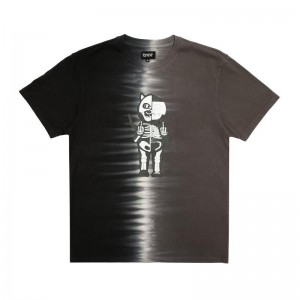 Ripndip Skelly Anatomy Split Tie Dye Overhemd Zwart Grijs | NLSO2245