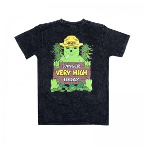 Ripndip Smokey Alien Bear Overhemd Zwart Lichtturkoois | NLFM2338