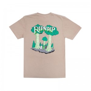 Ripndip Strange Forest Overhemd Khaki | NLEX2262