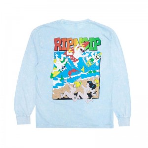 Ripndip Summer Break Lange Mouwen Lichtblauw Lichtturkoois | NLVD2433