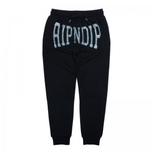Ripndip Summer Revenge Rhinestone Joggingbroek Zwart | NLZG2123