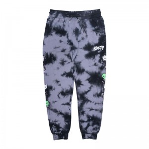 Ripndip Super High Joggingbroek Zwart Lichtturkoois | NLKI2121