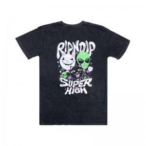 Ripndip Super High Overhemd Zwart Lichtturkoois | NLRW2263