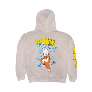 Ripndip Super Sanerm Hoodie Beige Lichtturkoois | NLWY2610