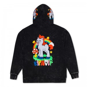 Ripndip Taste The Rainbow Hoodie Zwart Lichtturkoois | NLPQ2524