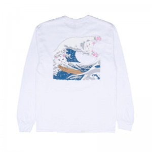 Ripndip The Great Wave Of Nerm Lange Mouwen Wit | NLDN2443