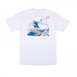 Ripndip The Great Wave Of Nerm Overhemd Wit | NLNB2327