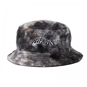 Ripndip Warped Tie Dye Sherpa Bucket Hoed Donkerblauw Paars | NLWY2079