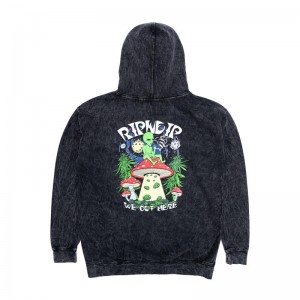 Ripndip We Out Here Smoking Hoodie Zwart Lichtturkoois | NLAP2575