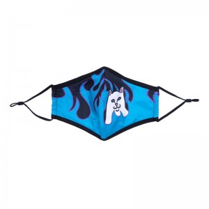 Ripndip Welcome To Heck Face Mask Accessoires Zwart Paars Blauw | NLRW2963