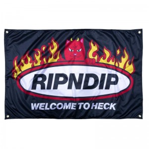 Ripndip Welcome To Heck Wall Banner Accessoires Zwart | NLNB2897