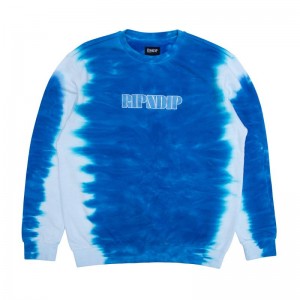 Ripndip Wilshire Embroidered Crewneck Gebreide Kleding Blauw Strepen | NLZG2462
